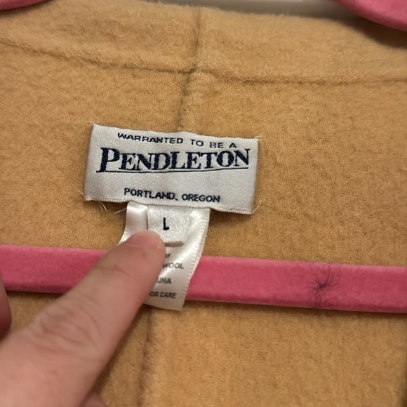 Vintage Pendleton Merino Wool Yellow Cropped Womens Jacket Large - Picture 4 of 8